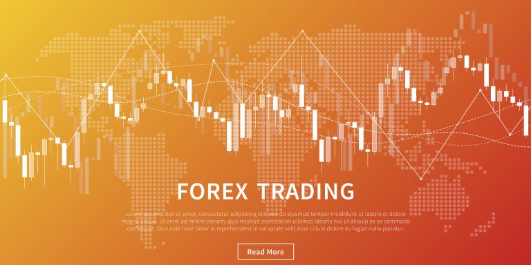Candle stick chart of financial market trade vector banner Stock Options Trading Strategies