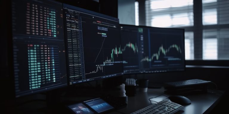 Generative AI Trading market and economic concept